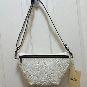 Patricia Nash White Embossed Crossbody Bag. Used only once. Tags not attached.